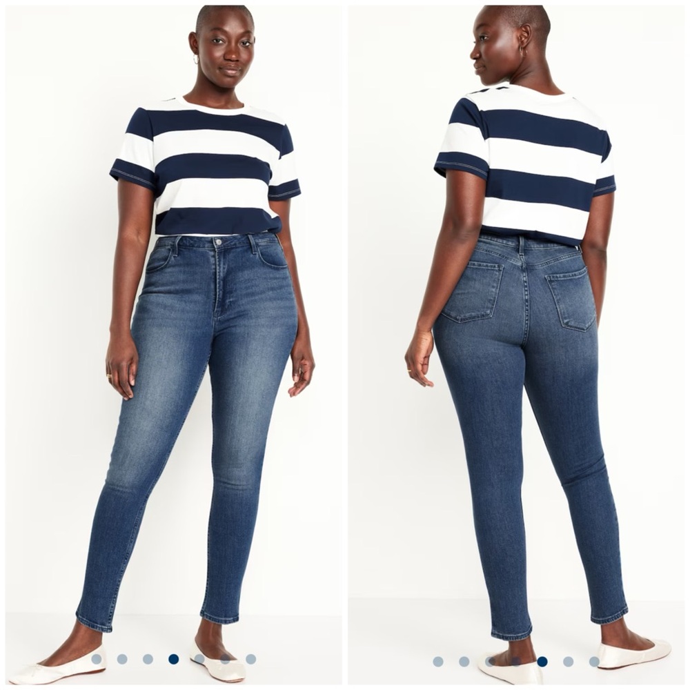 Old Navy High-Waisted Wow Super-Skinny Ankle Jeans for Women in Medium Wash